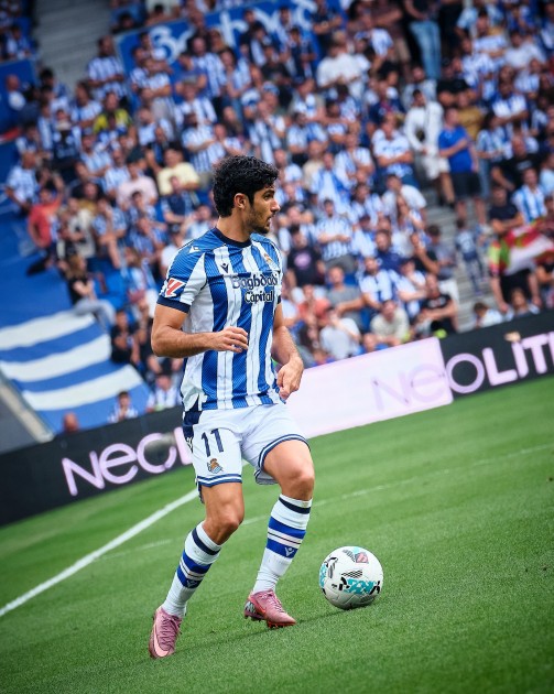 Guedes' Signed Unwashed Shirt, Real Sociedad vs Real Madrid 2025