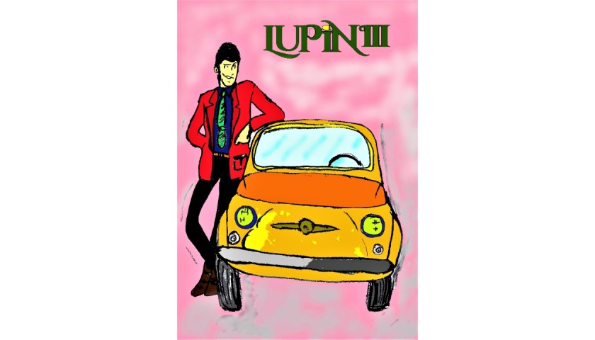 "Lupin III" Original Limited Edition Board by J.E.