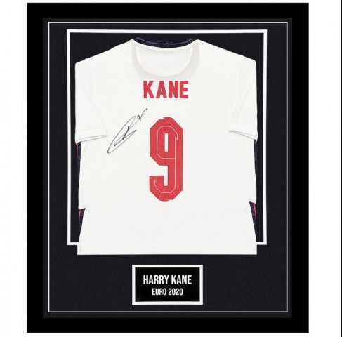Harry Kane's England 2022 Signed and Framed Shirt