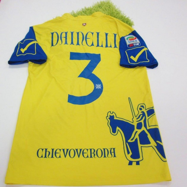 Dainelli Chievo match  worn shirt, Serie A 2013/2014