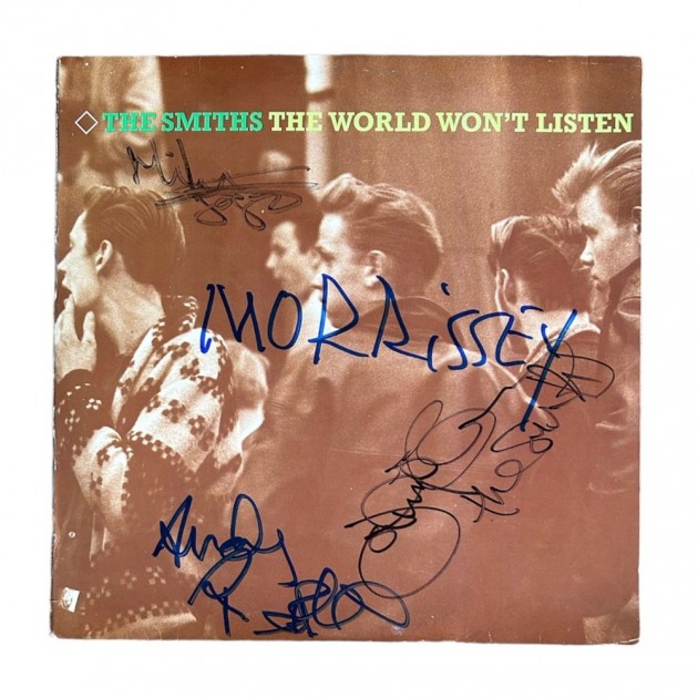 The Smiths Signed 'The World Won't Listen' Vinyl LP