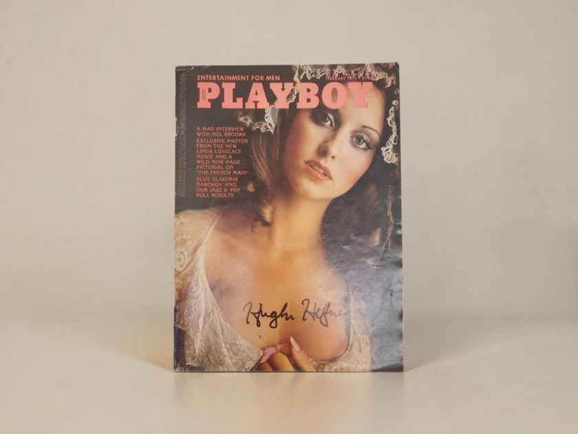Hugh Hefner Signed Playboy Magazine