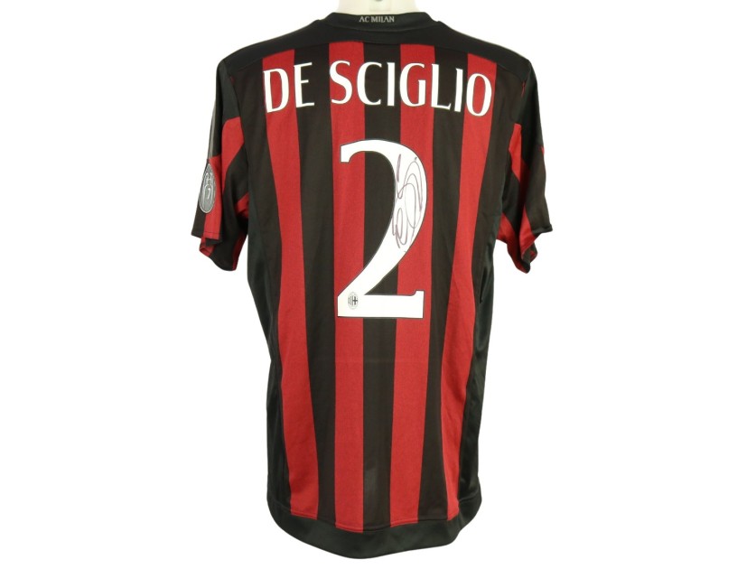 Maglia ufficiale De Sciglio Milan, 2015/16 - Autografata