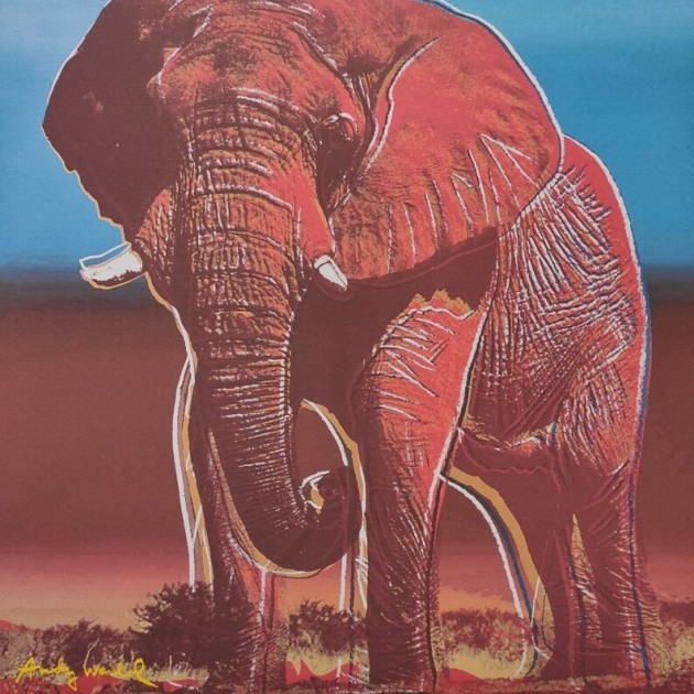 "Elephant" Lithograph Signed by Andy Warhol