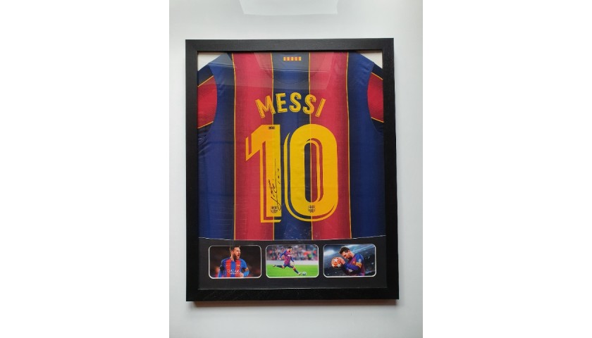 Lionel Messi's Hand Signed Barcelona Shirt - CharityStars