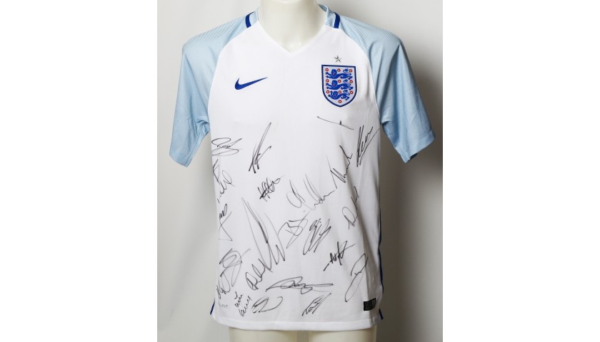 Official England 2016/17 Team Signed Home Shirt