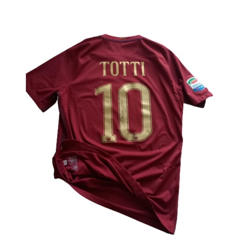 Maglia Totti preparata Roma vs Lazio 2017 - Autografata
