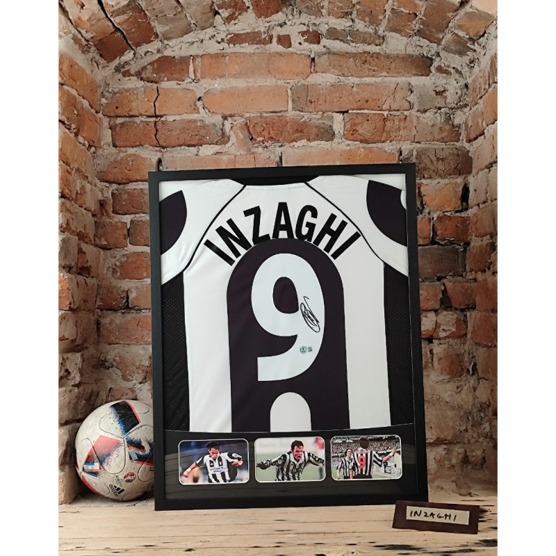 Inzaghi's Juventus Signed and Framed Shirt