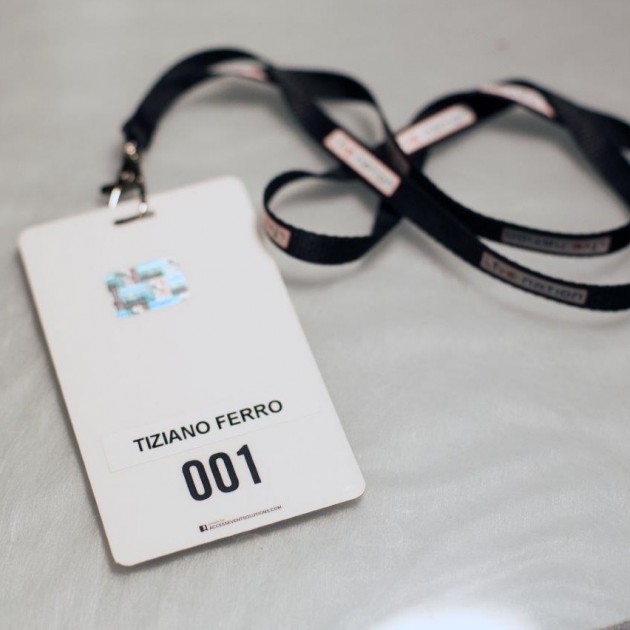 Tiziano Ferro personal pass "tour 2015" - signed