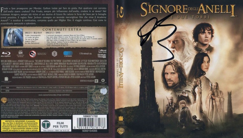 Blu-ray Il Signore degli Anelli - Le due torri autografato da