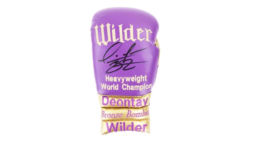 Guantone da boxe autografato da Deontay Wilder