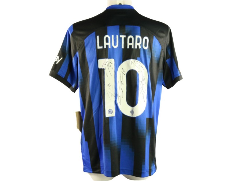 Lautaro Official Inter Shirt, 2023/24 - Signed by the Players