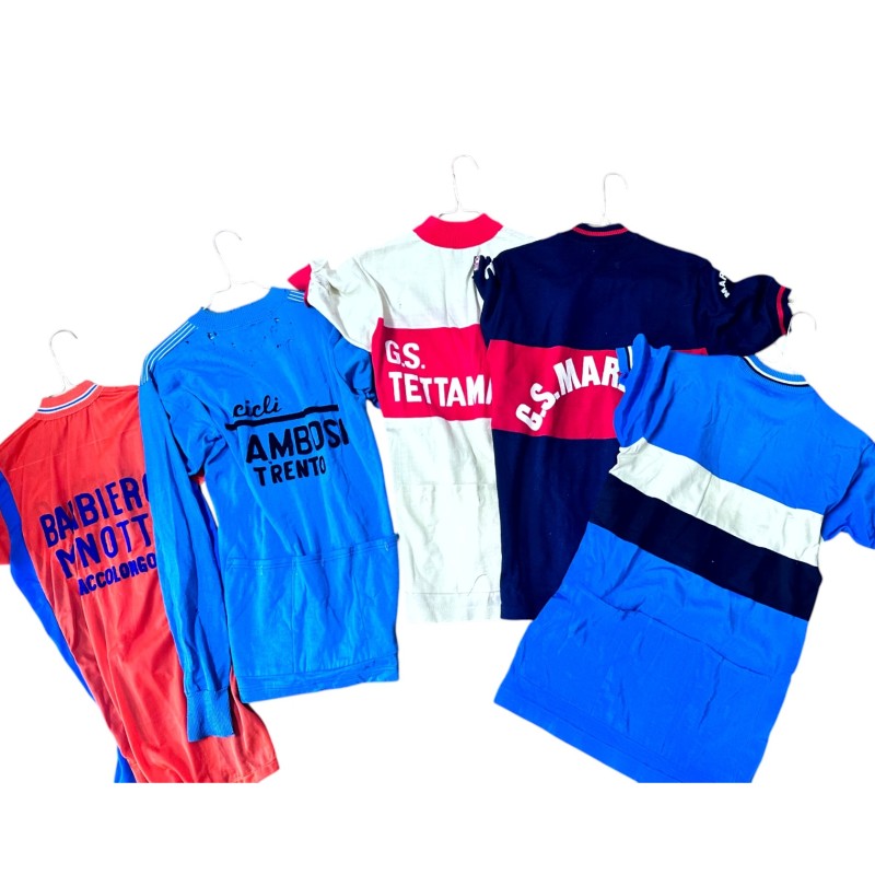 Collection of Five Match-Issued Biking Shirts, 1970s