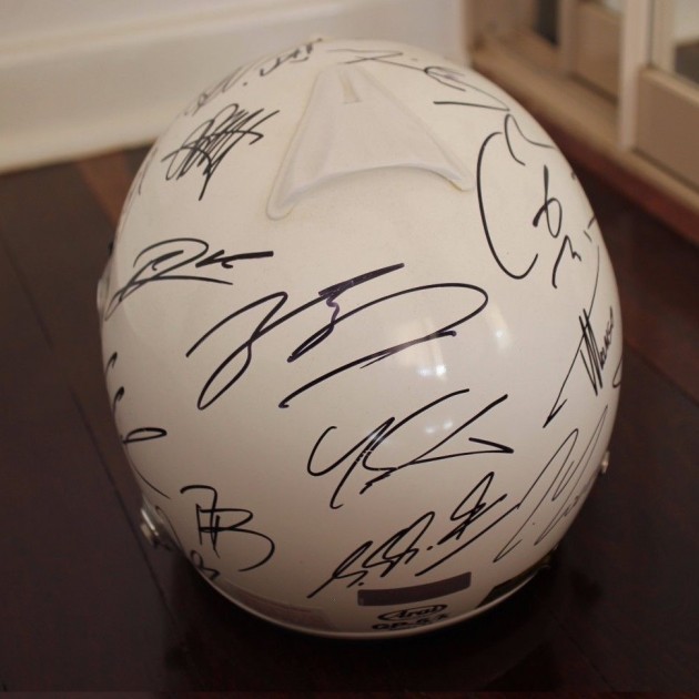 Special Arai GP5 helmet signed by Schumacher, Vettel, Alonso, Button and Hamilton