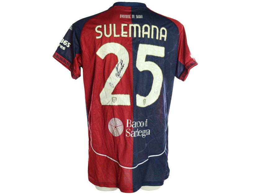 Sulemana's Signed Unwashed Shirt, Cagliari vs Napoli 2026