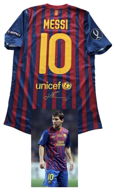 Maglia Gara Messi Barcellona vs Porto, Finale UEFA Supercup 2012 - Autografata