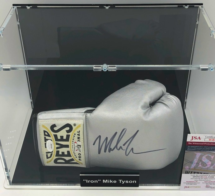 Mike Tyson Signed Boxing Glove Display