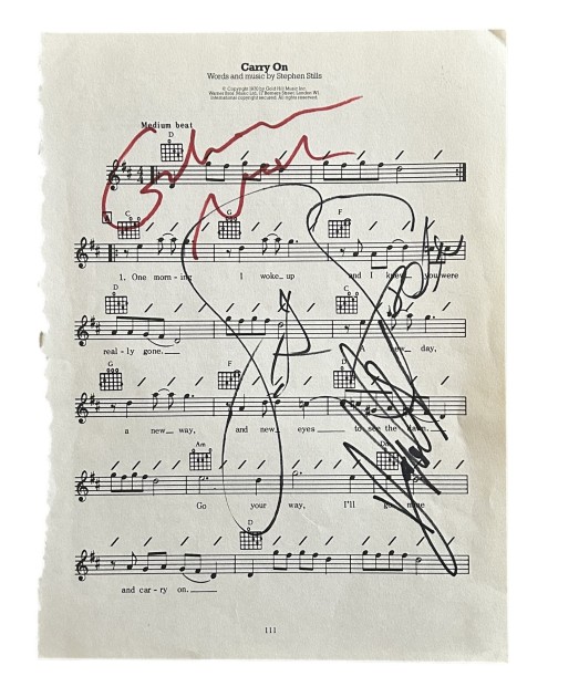 Crosby, Stills and Nash of CSNY Signed Sheet Music