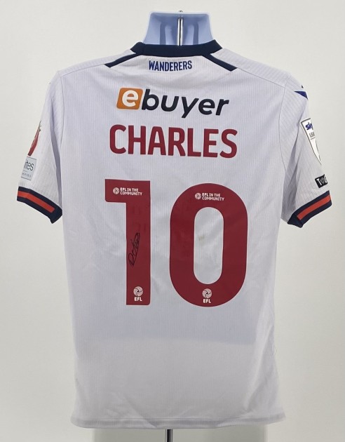 Dion Charles' Bolton Wanderers Signed Match Worn Shirt, vs Burton Albion 