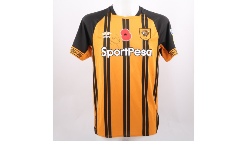 Irvine's Hull City Worn and Signed Poppy Shirt