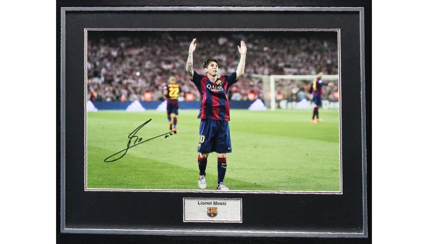 Presentazione autografata da Lionel Messi 