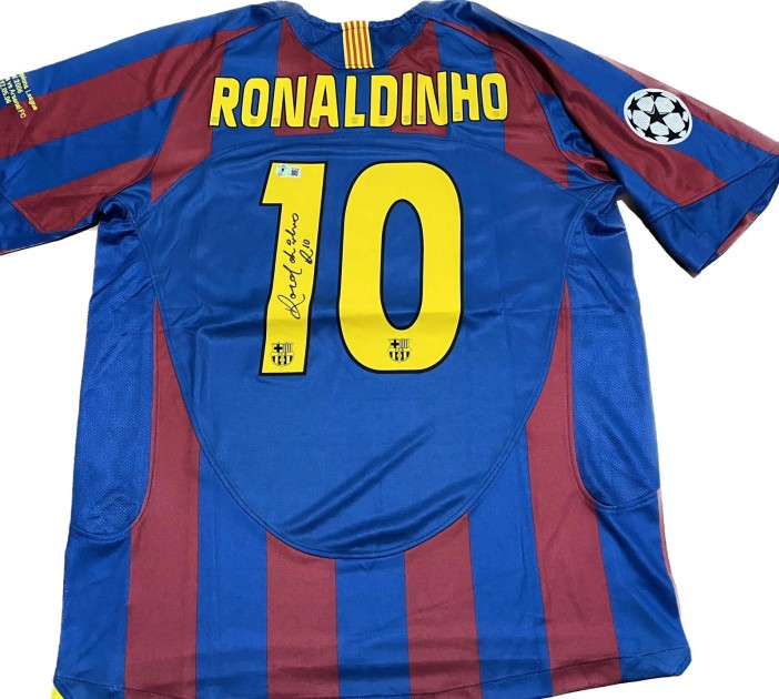 Ronaldinho's FC Barcelona 2006 Signed Replica Shirt