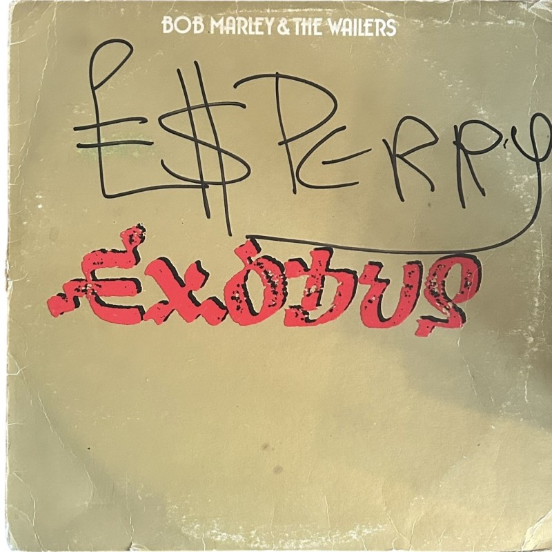 Lee "Scratch" Perry Signed Bob Marley Exodus Vinyl LP