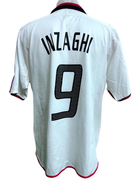 Inzaghi's Match-Issued Shirt, Milan vs Porto UEFA Supercup Final 2003