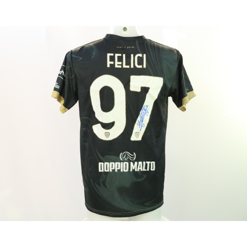 Felici's Signed Unwashed Shirt, Lazio vs Cagliari 2024