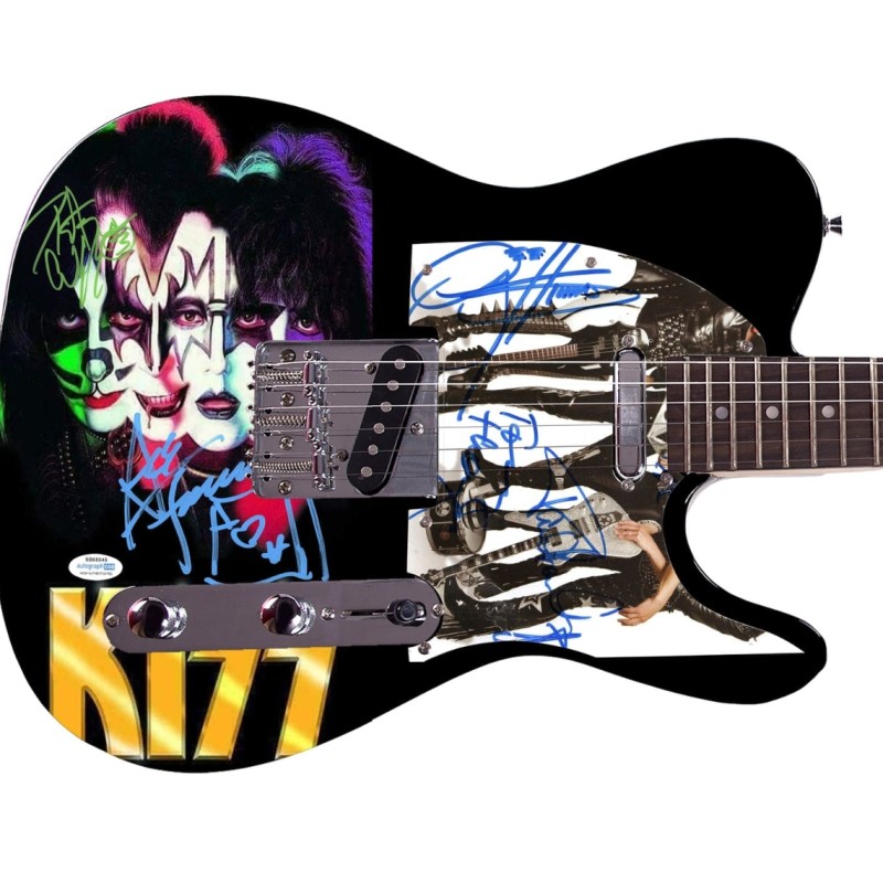 KISS Signed Custom Graphics Guitar