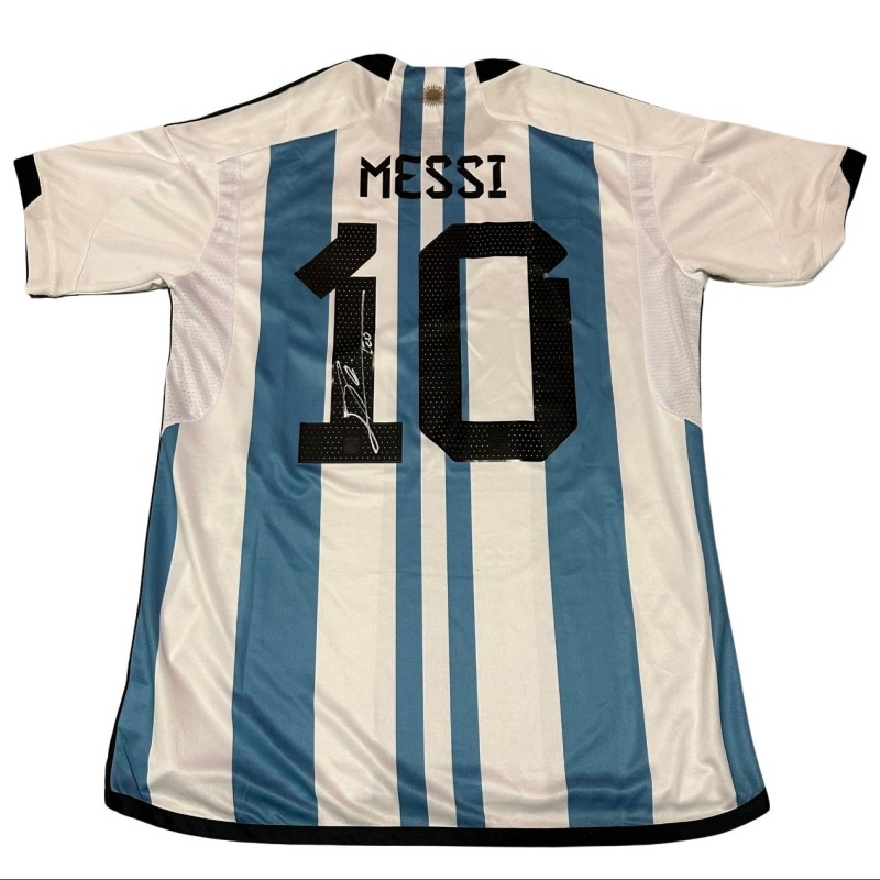 Messi Official Argentina Signed Shirt, 2022 (Icons COA)
