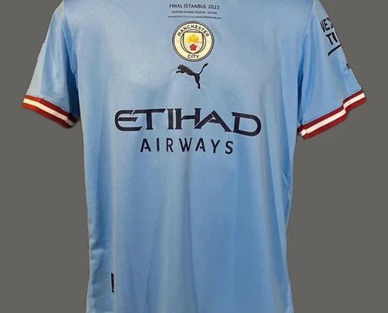 Erling Haaland's Manchester City 2022/23 Champions League Final Signed ...