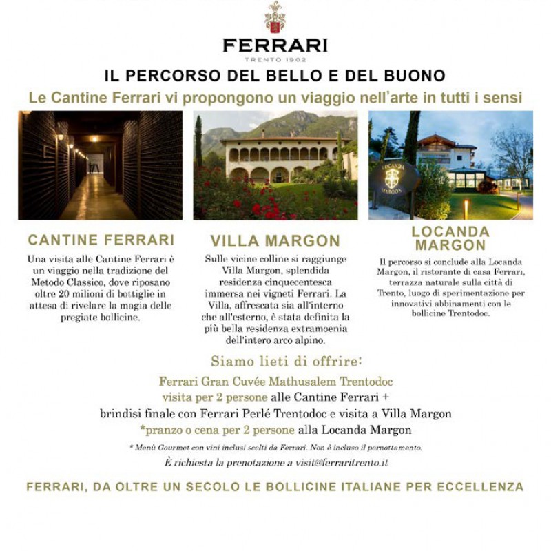 Ferrari Wine Cellars Gourmet Experience for 2 
