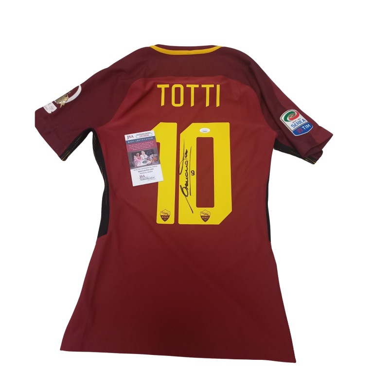 Totti's AS Roma Signed Match-Issued Shirt, 2017 "Totti Last Match" 