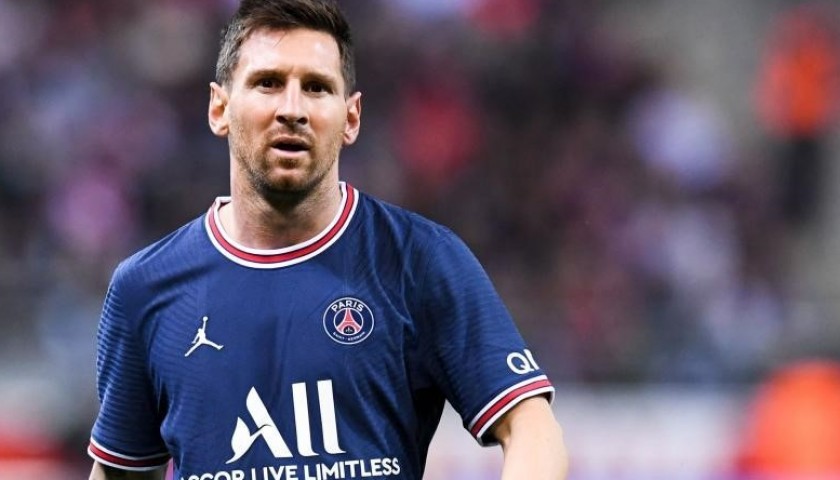 Messi's PSG Match Shirt, 2021/22 - CharityStars