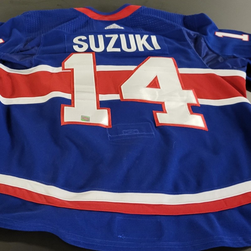 Nick Suzuki Match Worn 2020/21 NHL Jersey - CharityStars