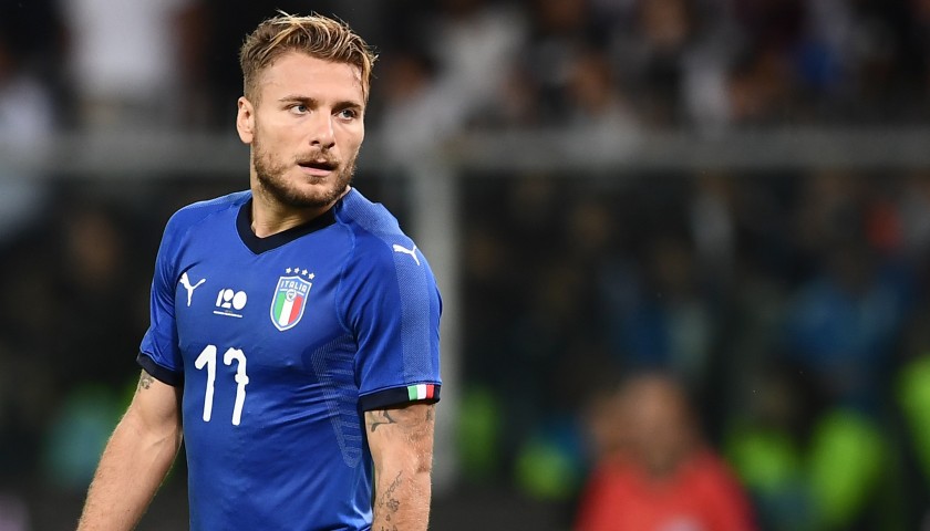 Immobile's Official Italy Shirt, 2017 - Signed by squad