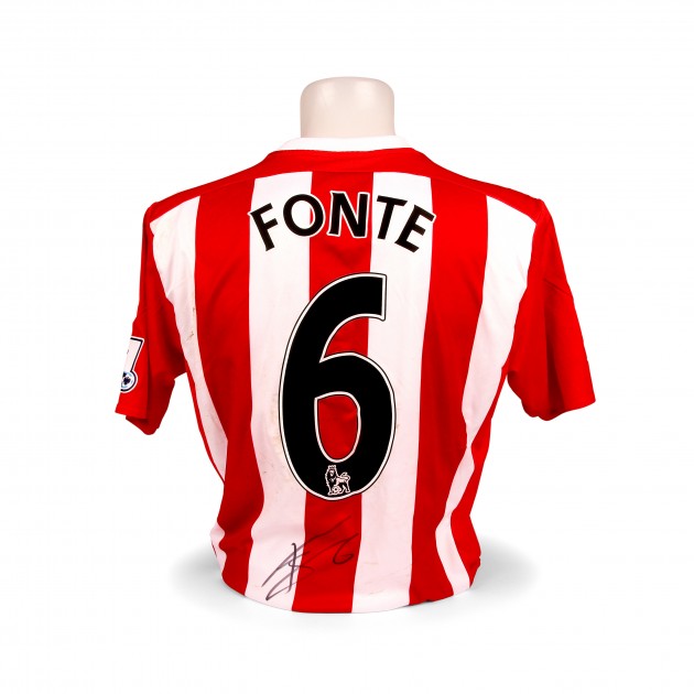 José Fonte's Limited Edition & Match Worn Breast Cancer Now Southampton Shirt 