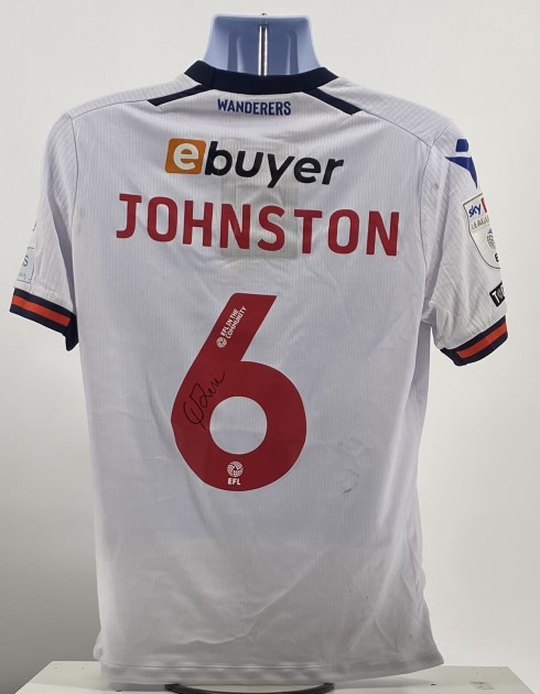 George Johnston's Bolton Wanderers Signed Match Worn Shirt, vs Shrewsbury 