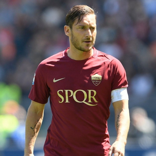 Totti Authentic Signed Shirt, Roma-Lazio 2017