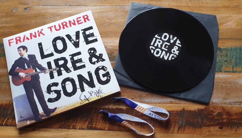 Frank Turner Signed Vinyl and Tour Wristbands