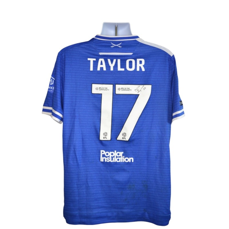 Taylor's Bristol Rovers EFL Sky Bet League One Signed Match Worn Shirt, vs Wrexam