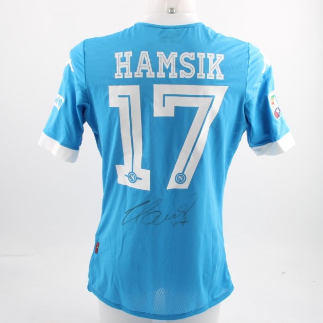 Match worn Hamsik shirt, Napoli-Frosinone 14/05 Special Patch UNICEF