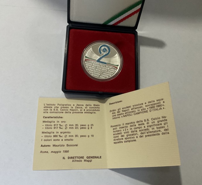 Official Napoli Scudetto Medal, 1989/90 - CharityStars