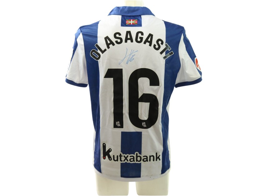 Olasagasti's Signed Unwashed Shirt, Real Sociedad vs Valladolid 2025