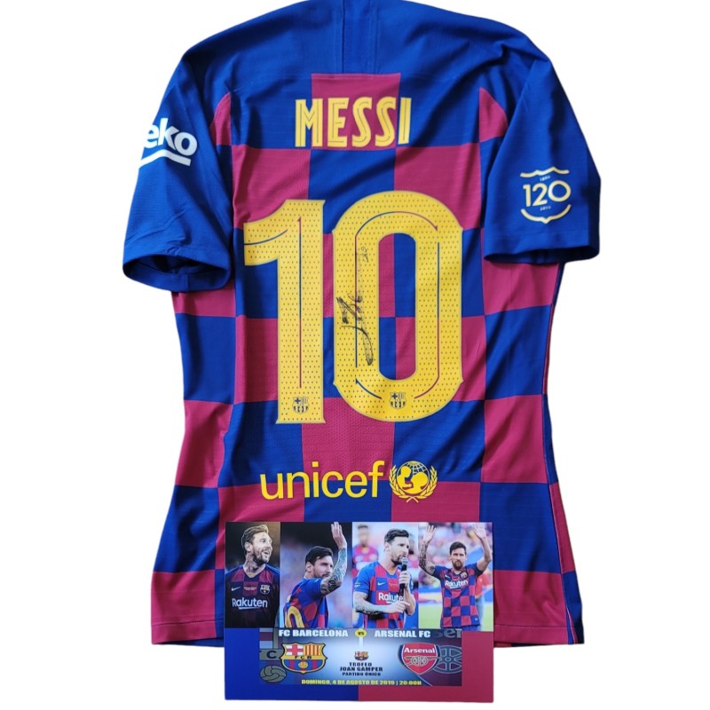 Maglia Messi Barcellona, preparata 2019 "Trofeu Gamper - Autografata