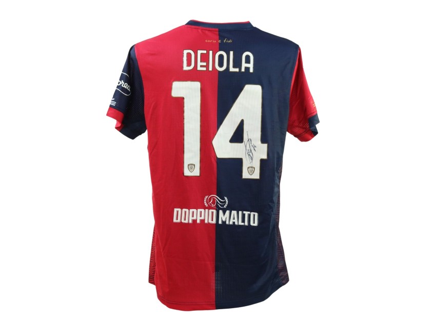 Deiola's Signed Issued Shirt, Cagliari vs Udinese 2025