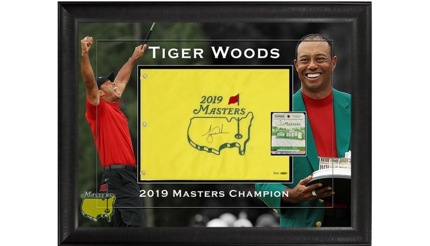 Tiger Woods Limited Masters Signed Shadowbox