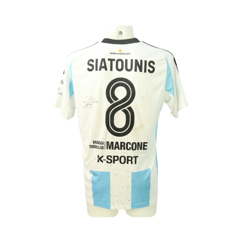 Maglia Siatounis Pianese vs Virtus Entella Unwashed, 2024 - Autografata