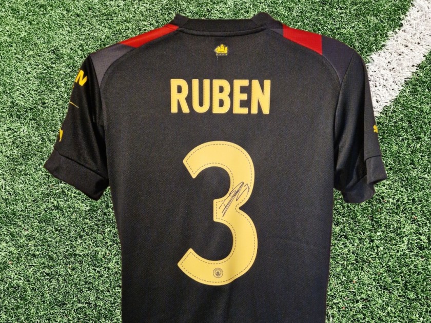 Ruben Dias Signed Manchester City 2022-23 Official Away Football Shirt COA
